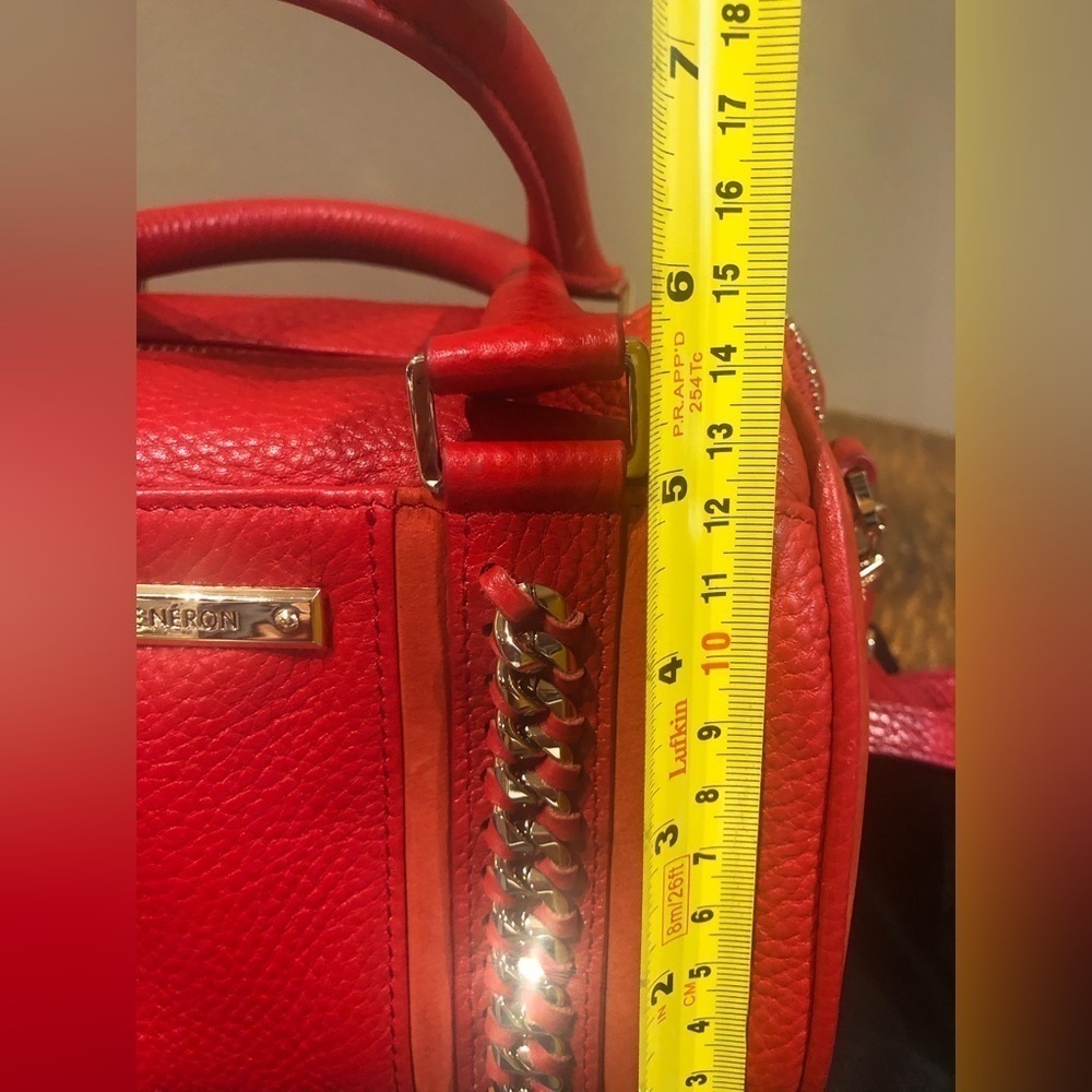 NWT Caroline Néron Red Leather & Suede Mini Crossbody Bag - Picture 11 of 11